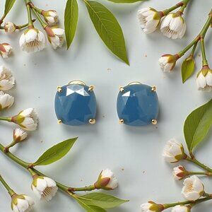 Kate Spade New York mini small square semiprecious stone stud earrings